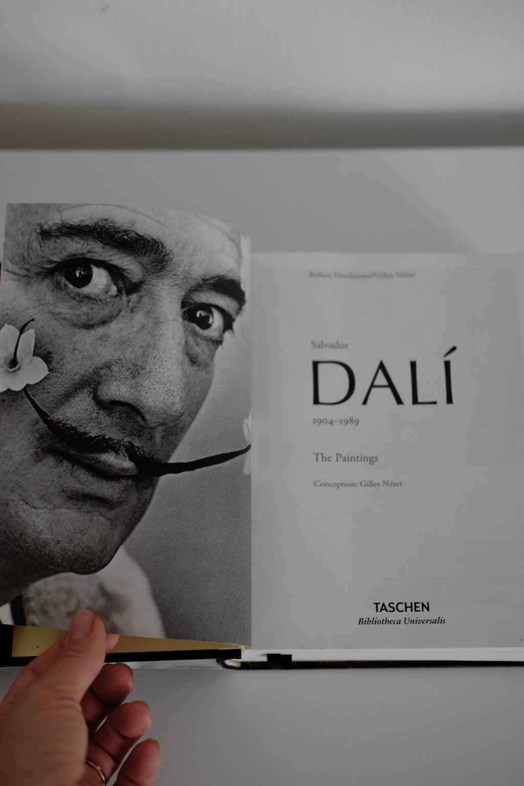 דאלי הציורים ספר מאויר מאת Taschen ,המהדורה המפוארת הזו מציגה את ציוריו של דאלי עם כתביו, רישומים וחומר ארכיוני משלו, אמנות חזותית וצילום